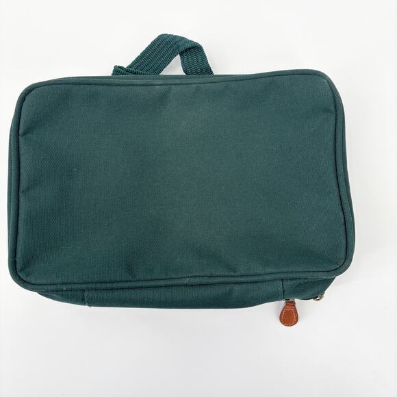 G.H. Bass & Co. Travel Case – Vintage 1970s Green Toiletry Bag, 11"x7"x3" - Picture 2 of 7